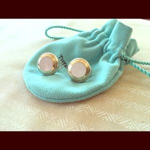 Tiffany & Co Silver/Gold/Mother of Pearl Earrings